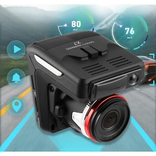 X7 Car DVR Reliable Speed Detection 2-in-1 Driving Recorder Speed Radar Detector Full Frequency Detection Dash Camera for Car