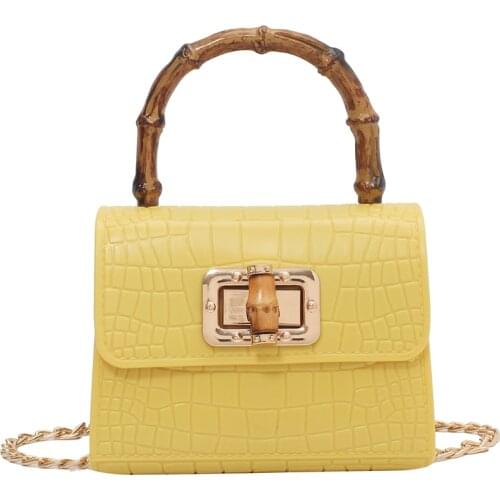 Bamboo Joint Totes Bags Womens Large Capacity Handbags Womens PU Shoulder Messenger Bag Female Retro Daily Totes Lady Elegant