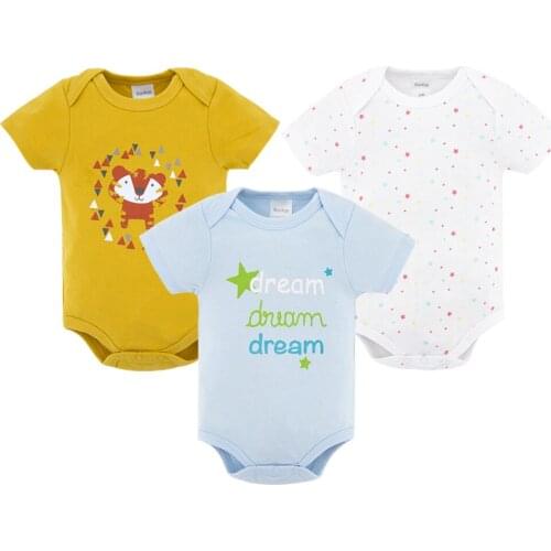 Kavkas New Baby Boys Bodysuits Cartoon Printed Summer Cotton Baby Clothes Short Sleeve Girl Boy Body Newborn Toddler Clothing