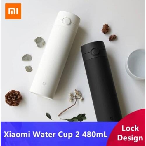 Xiaomi Water Cup 2 Generation 480mL Thermos Keep Warm/Cold Cup Travel Portable 316L Stainless Steel Lock Design Single hand Open