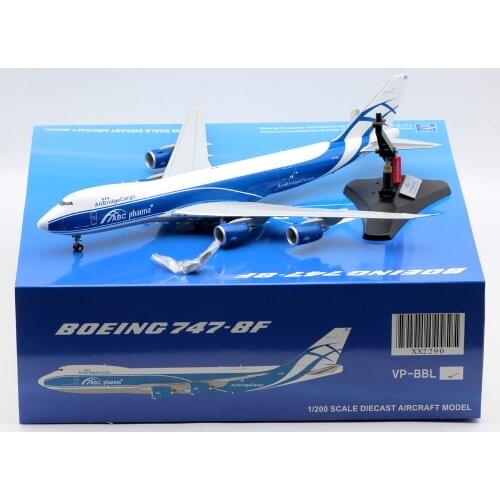 1:200 Alloy Collectible Plane JC Wings XX2290 Air Bridge Cargo Boeing B747-8F "Pharma Title" Diecast Aircraft Jet Model VQ-BGZ