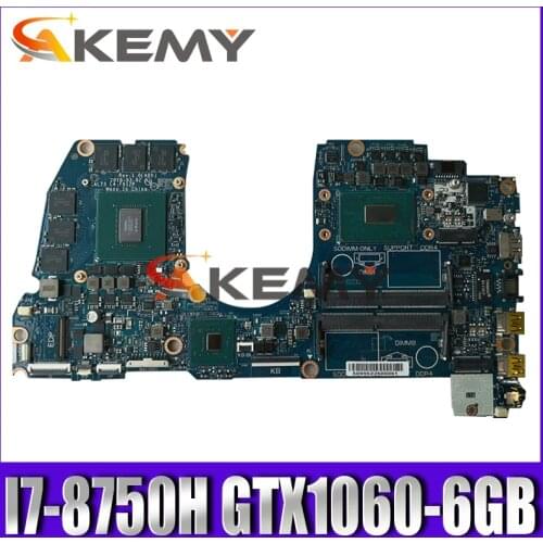 LA-F612P Laptop motherboard For DELL G3 17-3779 original mainboard I7-8750H GTX1060-6GB