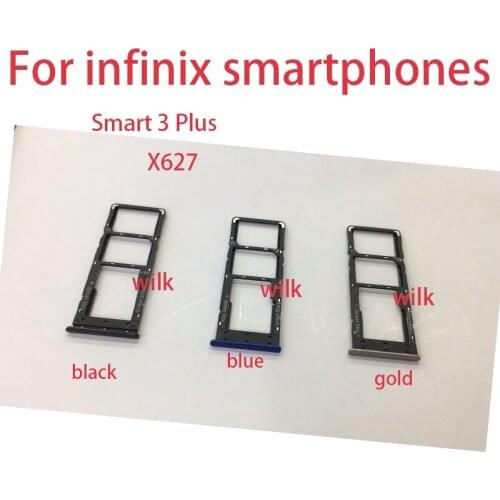NEW Sim Cards Adapters For Infinix SmartPones Smart 3 Plus X627 SIM Card Holder Tray Slot Replacement Parts