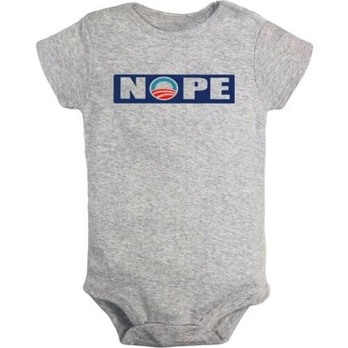 Nope Phonetic symbol Red seal stamp Nope Design Newborn Baby Boys Girls Outfits Jumpsuit Print Infant Bodysuit Clothes
