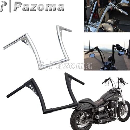 12" 16" Rise Ape Hanger Handlebar Custom Drag Fat Bar Hand Control Bar For Harley Chopper Bobber Softail Dyna Sportster Fat Bob