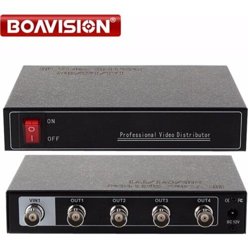 1-4 Points Professional Video Distributor/Splitter,4CH AHD/CVI/TVI BNC Output,Support DC 12V In,Up to 300-600m Range
