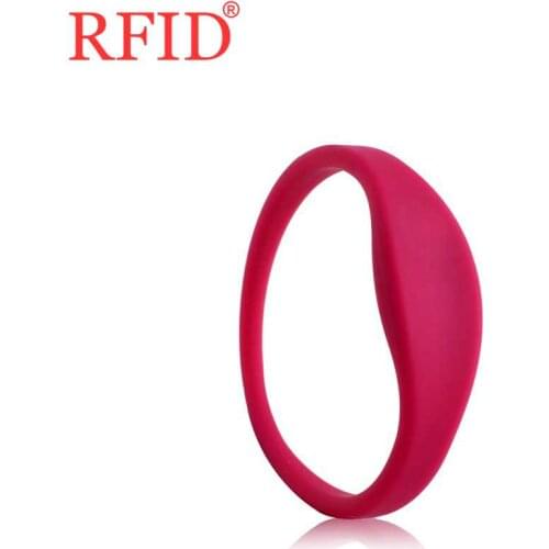 ID 125Khz TK4100 EM4100 Only Read Silicone Wristband Bracelet RFID Card Waterproof Keychain For Access Control Customized 100pcs