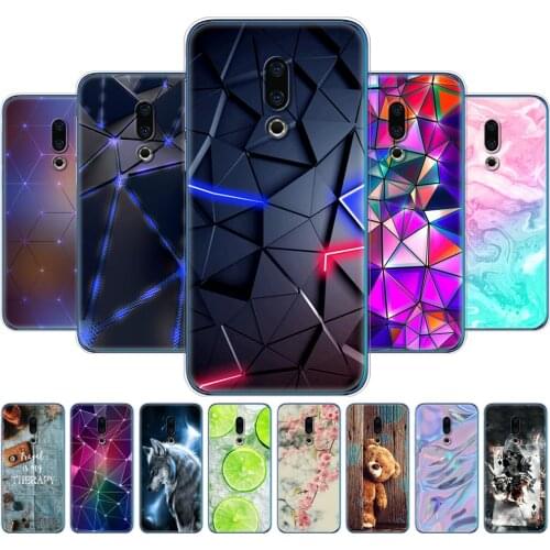 For Meizu 16th Case 6.0'' Silicone Case For Meizu 16th Plus Case Cover 6.5'' Soft TPU back cover bumper coque etui cartoon