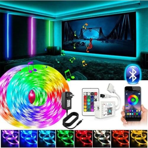 Bluetooth LED Strip Light SMD 5050 3528 RGB led ribbon Flexible Waterproof 5M 10M 20M Tape Diode 12V Power remote Controller