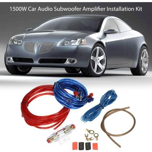 Universal 1500W Car Audio Subwoofer Amplifier Installation Kit AMP RCA Wiring Kit Cable Fuse Holder Wire Cable RCA Wiring Kit