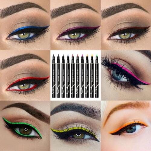 Waterproof Metallic Shiny Makeup Eyeshadow Glitter Color Liquid Eyeliner Shimmer Long Lasting Waterproof Cosmetics TSLM1