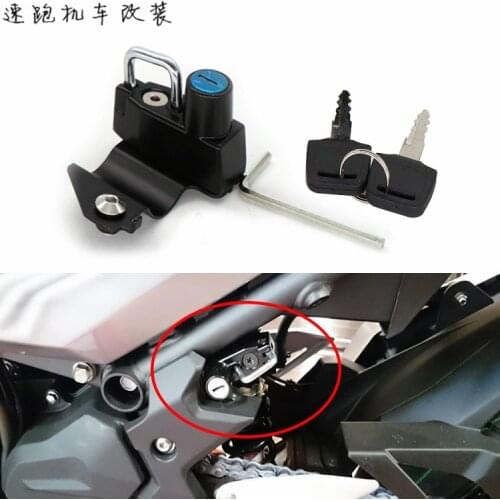 1 Set Helmet Lock Hanger Hook Motorcycle Motorbike Bike Car-Styling and 2 Keys Set Durabl for KAWASAKI NINJA 400/Z400