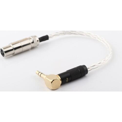 1 piece hi-end 8 Cores 7N OCC Silver Plated Earphone Upgraded Cable 3.5mm 3 pin male plug to XLR female plug cable
