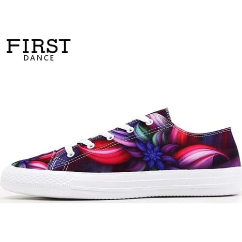 2018 Spring Flats Shoes Customize Printed Shoes Leisure Breathable Purple Shoes Outdoor Walking Spring Students Vancanize Shoes