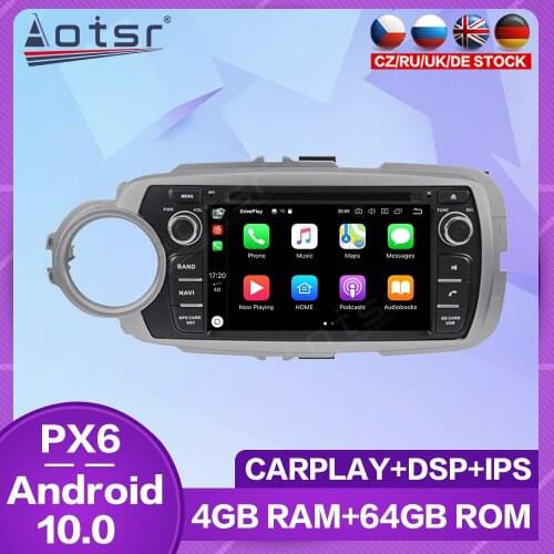 Car GPS Navigation For Toyota Yaris 2013 - 2017 Radio Tape Recorder Android Screen Multimedia Player Carplay Audio Auto Stereo