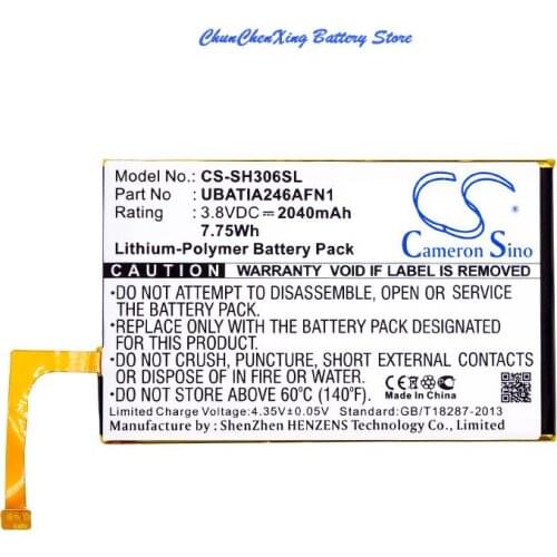 Cameron Sino 2040mAh Battery UBATIA246AFN1 for Sharp 306SH, Aquos Crystal, SH825Wi