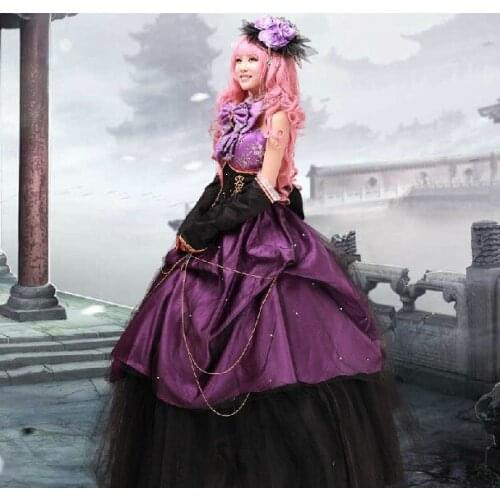 Japanese anime Vocaloid luka cosplay costume dress