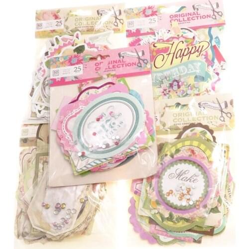 Beautiful Gold Paper Die Cut Stickers for DIY Scrapbooking Card Making Crafts album Decoration