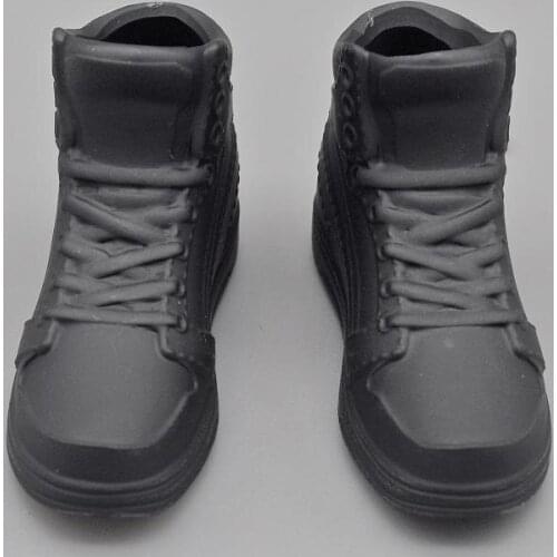 Best Sell Scale 1/6th Modern Fashion Black Shoes Hollow Boots For Usual 12 inch Doll Figures Accessories