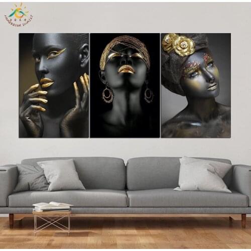 Make Up Woman Art Modern Canvas Art Prints Poster Wall Painting Home Decoration Artwork Wall Art Pictures for Bedroom 3 PIECES