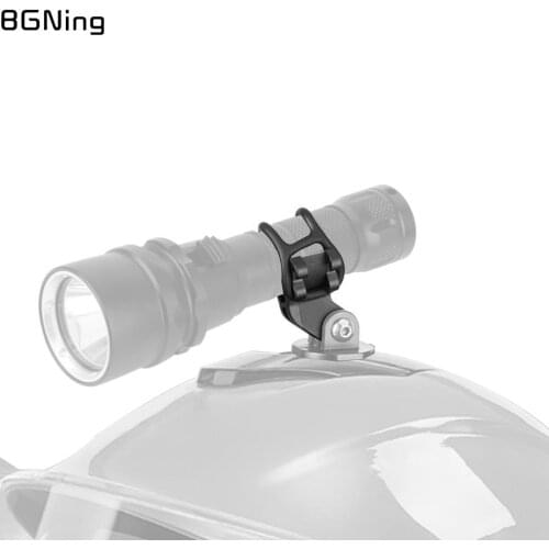 Bike Handlebar Clip Flashlight Holder Bicycle LED Stand Bracket Head Front Light Clamp Mount for Gopro Action Cameras