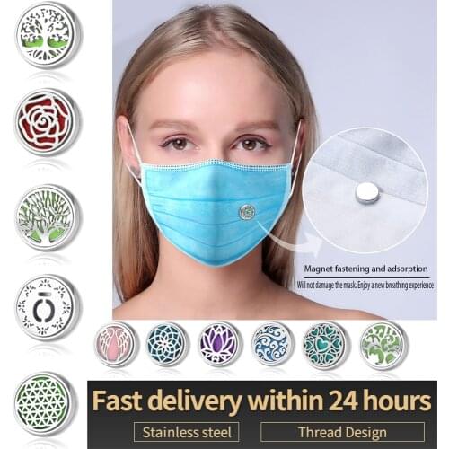 10Pcs/Lot Essential Oil Diffuser Clip Brooch Aromatherapy Locket Jewelry Screw Stainless Steel Magnetic Buckle Locket Face Clip
