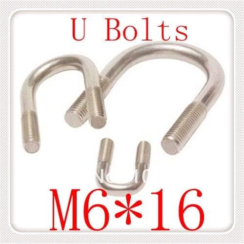 20PCS DIN3570 Stainless Steel M6*16 U Type Bolts