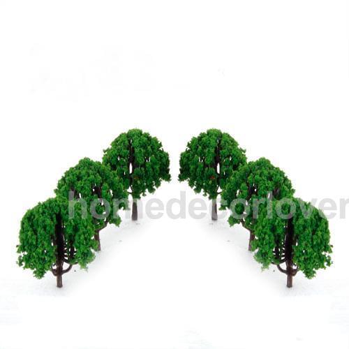 20pc N HO Scale Model Trees Building Park Street Layout