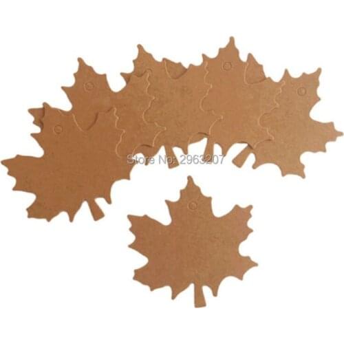 2000pcs Maple Leaf Label Retro Kraft Paper Creative Cake Decoration DIY Jewelry Accessory Material Blank Tag Gift Card