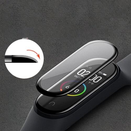 3D Curved Surface Screen Protector Film for Xiaomi Mi Band 4 5 Protective Glass Full Curved Edge Anti-Scratch Crystal Clear HD