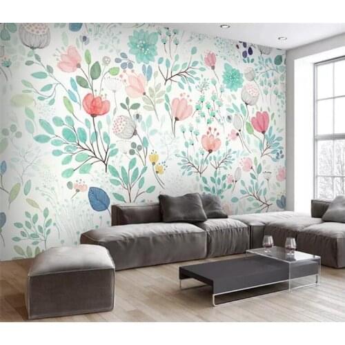 Watercolor 3D Floral Wallpaper Mural Fresh Small Flowers Wall Murals Wall Decals Wall Paper Rolls Nursery Living Room Wallpapers