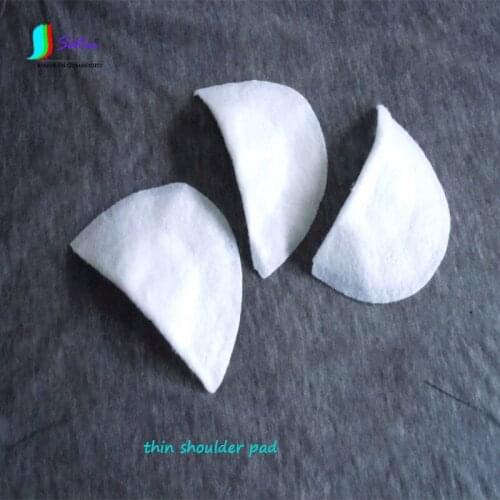 White Semicircular Shape Thin Shoulder Pads Suit Coat Custom Clothing Garment Applique S0145N