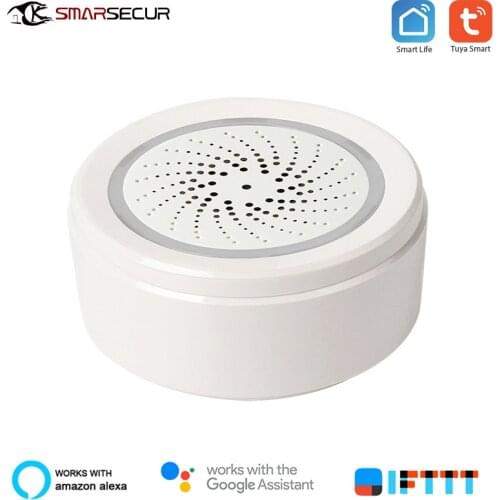 Wireless smart Home security alarm siren sensor for smart life tuya app control