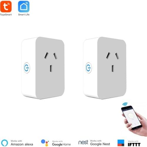 Tuya Smart AU Standard WiFi Socket Wireless Plug Smart Home Switch Compatible with Google Home , Alexa Voice Control WiFi Plug