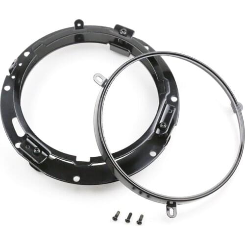 Chrome Black 7 Inch Round Mounting Bracket Ring Mount Brackets for motorcycle 7" LED Headlight
