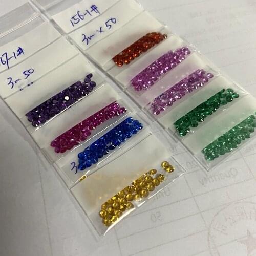 5A Quality 2mm Lab Rainbow Sapphire 9 Colors Round Cut Corundum Loose Gemstones Price