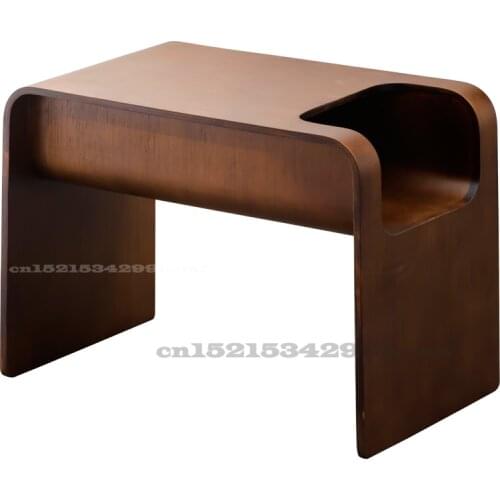 All Solid Wood Creative Side Table Multi-function Sofa Simple Japanese Coffee Table Corner Tables Bedside Storage Cabinet