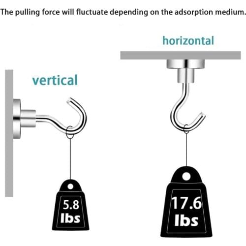 Closing hook E16 Magnetic Ring Super Strong Magnet with Eye Hook agraffe clasp 24pcs
