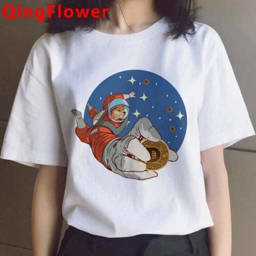 Dogecoin to the Moon t-shirt summer top male tumblr japanese ulzzang aesthetic harajuku summer top tshirt tumblr