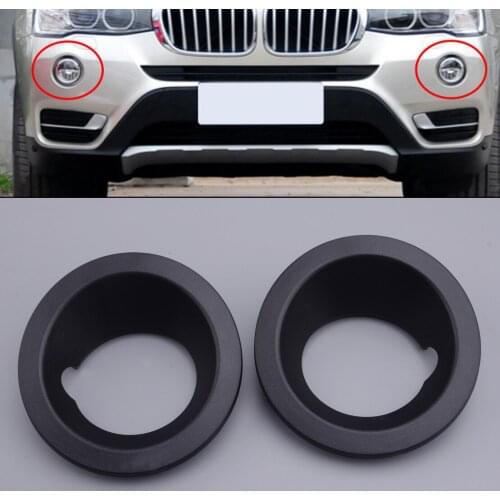 2pcs Left & Right Side Front Bumper Fog Light Lamp Ring Cover Frame Fit For BMW X3 E83 Before Facelift 2004 2005 2006