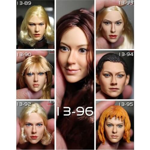 1/6 scale female head shape for 12" action figure doll accessories doll head carved not include the body,clothes and other 13-94