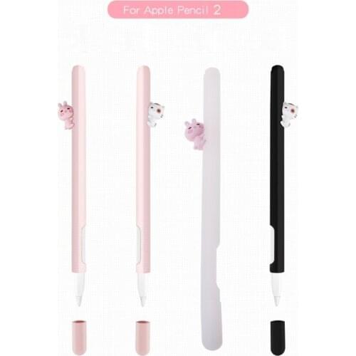 Cute Silicone Protective Case Pouch Cap Holder Nib Cover For Apple Pencil 2