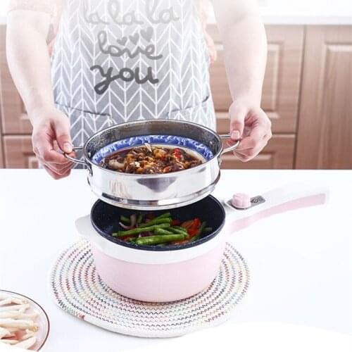220V Mini Household Electric Automatic Hot Pot Multifunctional Electric Cooking Machine Multi Frying Cooker EU/AU/UK/US
