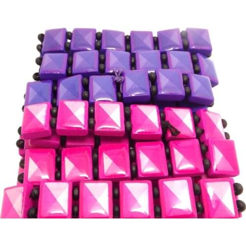 Wholesale 48 pcs Geometric design wooden Lovers bracelet Jewelry job lots Mix