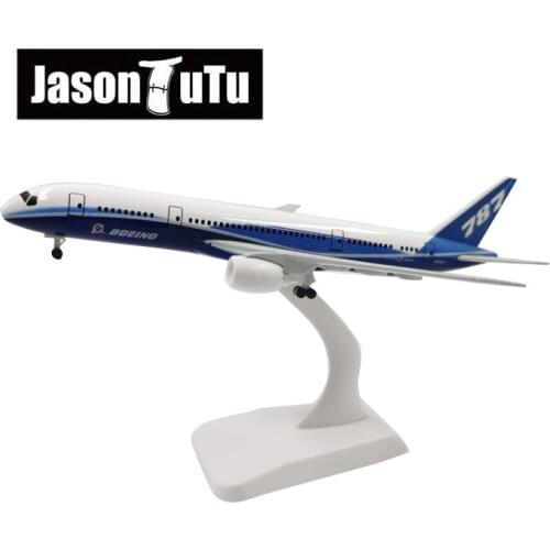 JASON TUTU 20cm Original Boeing 787 Airplane Model Plane Model Aircraft Diecast Metal 1/300 Scale Planes Factory Drop shipping