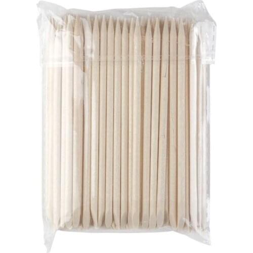 50pcs/packs 113mm Orange Wood Stick Cuticle Pusher Remover Nail Designs Nail Art Stick Wooden Manicure Tools Accessories