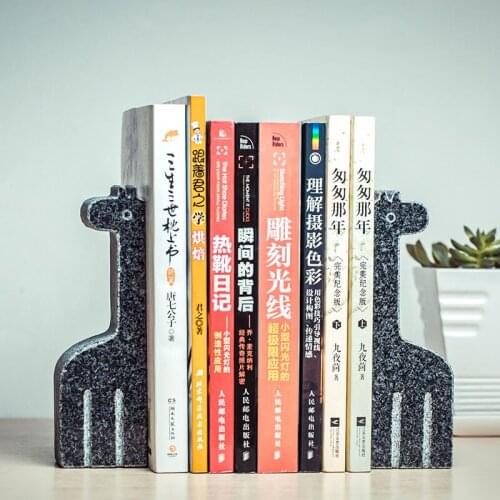 Giraffe stone Desk Stands Bookend Holder Home Decoration accessories Office School Supplies Stationery Creative Christmas Gift