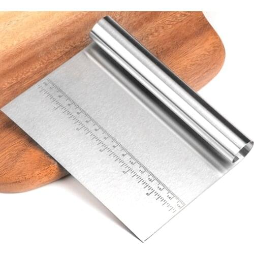 Baking Gadgets Multi-purpose Stainless Steel Scraper & Chopper, Dough Scraper, Pizza Dough Cutter , kitchen Tools
