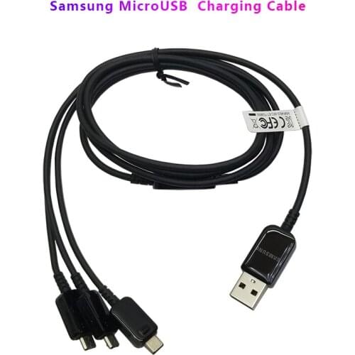 Samsung Original Charging Cable 3 Head MicroUSB 3 In 1 Multi-use USB Charging Cable Android Phone Tablet Watch Charging