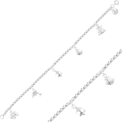 Silver 925 Sterling Dangle Figures & Zilli Ball Sterling Bracelet